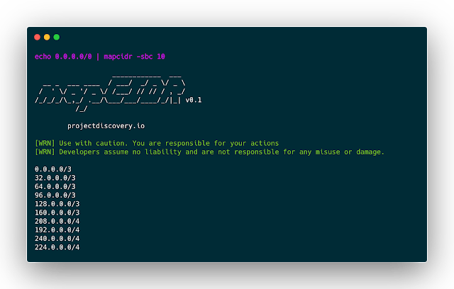 mapCIDR – Small Utility Program To Perform Multiple Operations For A Given subnet/CIDR Ranges mapCIDR – Small Utility Program To Perform Multiple Operations For A Given subnet/CIDR Ranges