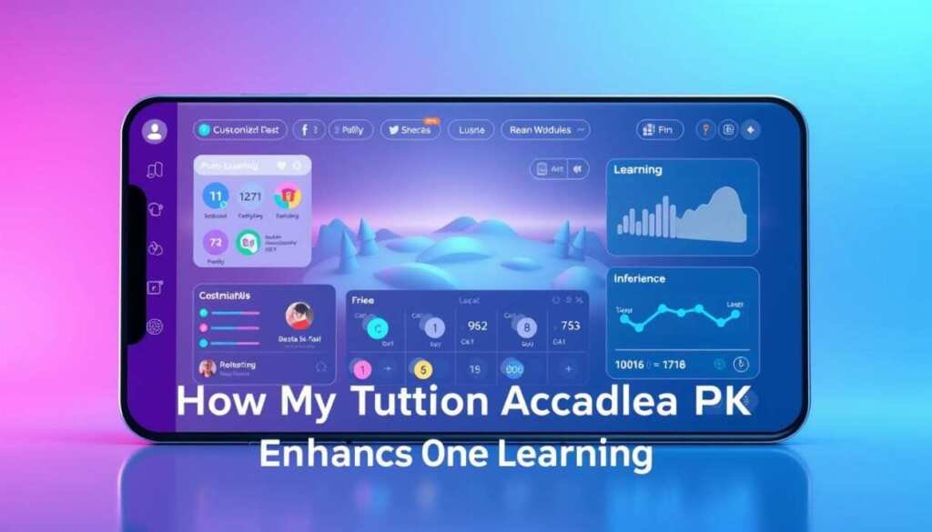 A meticulously designed educational simulation gameplay interface, showcasing a sleek and intuitive user experience. The foreground features a vibrant, interactive dashboard with customizable widgets and learning modules. The middle ground presents a 3D simulated environment, immersing the user in an engaging and informative learning experience. The background incorporates subtle, complementary gradients and geometric patterns, creating a sense of depth and balance. Soft, diffused lighting accentuates the interface's clean lines and vibrant color palette, evoking a professional and visually appealing aesthetic. The overall composition conveys a sense of clarity, interactivity, and educational focus, perfectly aligning with the "How My Tuition Academia APK Enhances Online Learning" section.