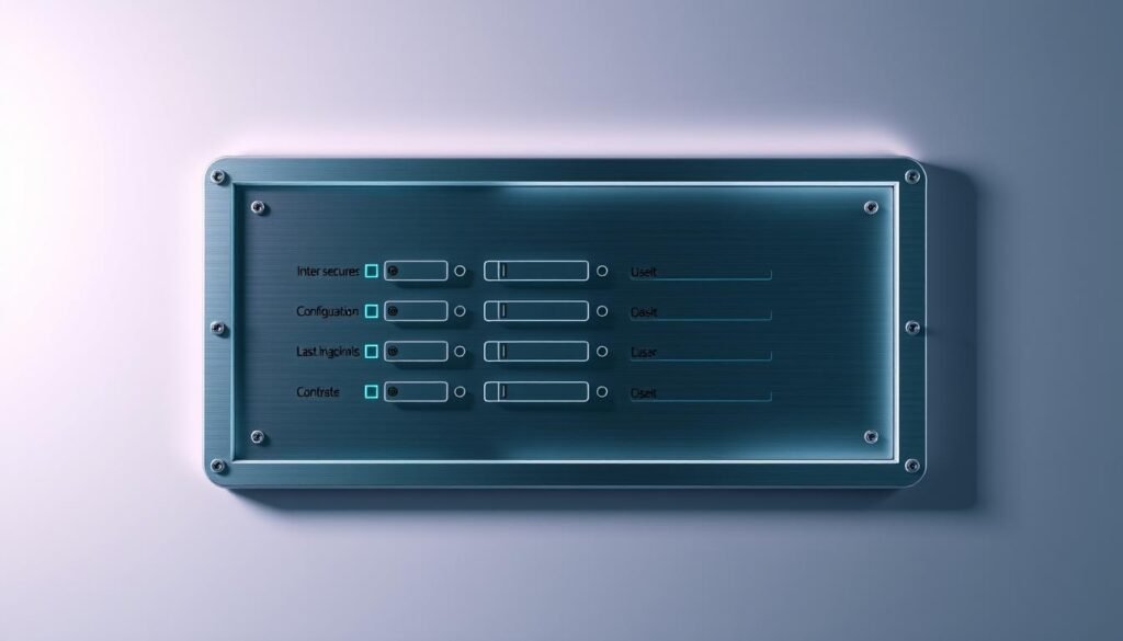 A sleek, metallic security panel illuminated by soft, directional lighting from above. The panel displays a series of configuration settings and toggles, representing the various security headers that can be applied to a website. The background is a subtle, minimalist gradient, allowing the security panel to take center stage. The overall aesthetic is one of technological sophistication and attention to detail, conveying the importance of properly configuring security headers to protect a website. A sleek, metallic security panel illuminated by soft, directional lighting from above. The panel displays a series of configuration settings and toggles, representing the various security headers that can be applied to a website. The background is a subtle, minimalist gradient, allowing the security panel to take center stage. The overall aesthetic is one of technological sophistication and attention to detail, conveying the importance of properly configuring security headers to protect a website.