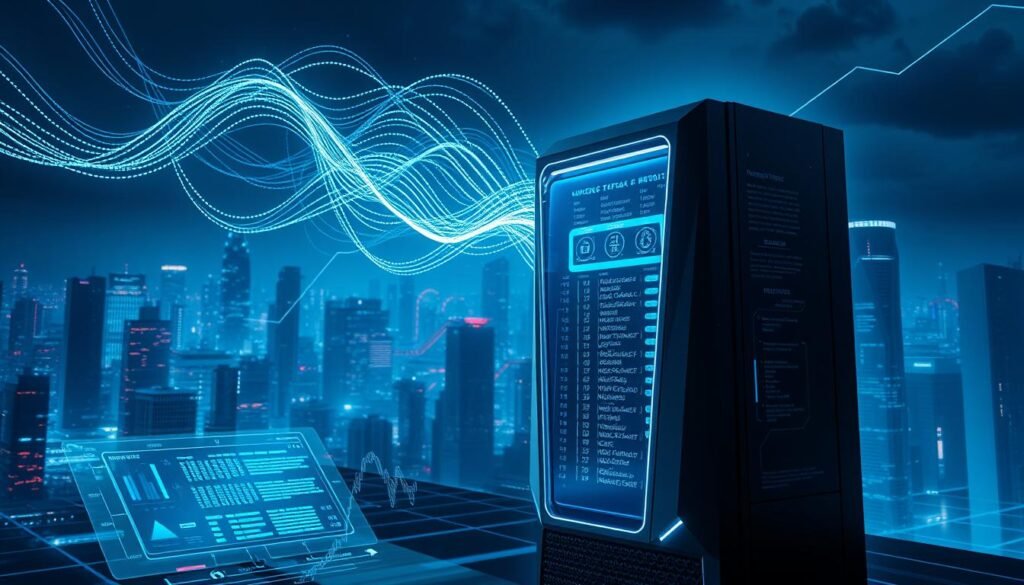 A sleek, modern web application firewall stands guard, its angular chassis and luminous displays exuding a sense of unwavering cybersecurity. Shimmering lines of code cascade across its surface, representing the intricate defensive algorithms that analyze incoming traffic. In the foreground, a holographic control panel flickers with real-time threat data, while in the background, a cityscape of skyscrapers and data centers symbolizes the vast digital landscape the firewall aims to protect. Bathed in a cool, techno-blue glow, the scene conveys a sense of power, precision, and the relentless battle against SQL injection attacks. A sleek, modern web application firewall stands guard, its angular chassis and luminous displays exuding a sense of unwavering cybersecurity. Shimmering lines of code cascade across its surface, representing the intricate defensive algorithms that analyze incoming traffic. In the foreground, a holographic control panel flickers with real-time threat data, while in the background, a cityscape of skyscrapers and data centers symbolizes the vast digital landscape the firewall aims to protect. Bathed in a cool, techno-blue glow, the scene conveys a sense of power, precision, and the relentless battle against SQL injection attacks.