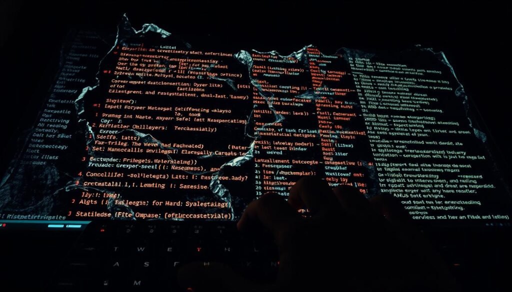 A dark, ominous backdrop of a damaged Linux kernel, its internal structure exposed, with glitches and code errors emanating an unsettling glow. In the foreground, a hands-on keyboard representing a hacker's attempt to exploit these vulnerabilities, casting an eerie shadow across the scene. The image is captured in a dramatic, low-angle perspective, emphasizing the gravity of the situation and the potential for privilege escalation attacks. The overall atmosphere is one of foreboding and technological peril, underscoring the importance of proactive security measures to protect Linux systems. A dark, ominous backdrop of a damaged Linux kernel, its internal structure exposed, with glitches and code errors emanating an unsettling glow. In the foreground, a hands-on keyboard representing a hacker's attempt to exploit these vulnerabilities, casting an eerie shadow across the scene. The image is captured in a dramatic, low-angle perspective, emphasizing the gravity of the situation and the potential for privilege escalation attacks. The overall atmosphere is one of foreboding and technological peril, underscoring the importance of proactive security measures to protect Linux systems.