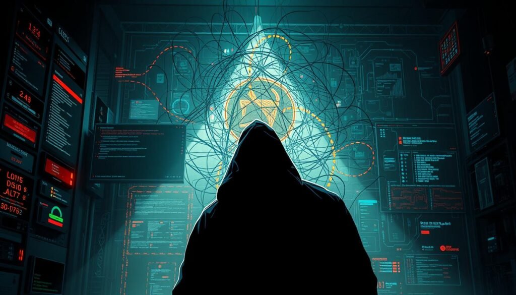 A detailed illustration showcasing various types of backdoor attacks. In the foreground, a shadowy figure covertly infiltrating a computer system through a hidden access point. In the middle ground, a tangled web of malicious code and hidden triggers, obscured by complex data visualizations. In the background, a network of interconnected devices, each a potential entry point for illicit access. The scene is bathed in an eerie, low-key lighting, conveying the stealthy and sinister nature of these insidious threats. Rendered with a gritty, photorealistic style to emphasize the technical complexity and real-world implications of these attacks. A detailed illustration showcasing various types of backdoor attacks. In the foreground, a shadowy figure covertly infiltrating a computer system through a hidden access point. In the middle ground, a tangled web of malicious code and hidden triggers, obscured by complex data visualizations. In the background, a network of interconnected devices, each a potential entry point for illicit access. The scene is bathed in an eerie, low-key lighting, conveying the stealthy and sinister nature of these insidious threats. Rendered with a gritty, photorealistic style to emphasize the technical complexity and real-world implications of these attacks.