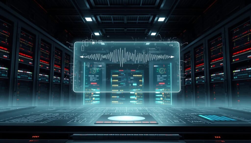 A secure digital fortress, shielding against the stealthy incursions of fileless malware. In the foreground, a sleek, minimalist interface displays real-time threat monitoring, with intuitive controls and data visualizations. Floating above this, a transparent barrier of glowing energy pulses and shimmers, deflecting invisible cyber-attacks. In the background, a hyper-detailed rendering of server racks, networking equipment, and data storage systems, all bathed in a soft, diffuse glow from carefully positioned lighting. The overall tone is one of technological sophistication, power, and unwavering protection against the unseen dangers of the digital realm. A secure digital fortress, shielding against the stealthy incursions of fileless malware. In the foreground, a sleek, minimalist interface displays real-time threat monitoring, with intuitive controls and data visualizations. Floating above this, a transparent barrier of glowing energy pulses and shimmers, deflecting invisible cyber-attacks. In the background, a hyper-detailed rendering of server racks, networking equipment, and data storage systems, all bathed in a soft, diffuse glow from carefully positioned lighting. The overall tone is one of technological sophistication, power, and unwavering protection against the unseen dangers of the digital realm.