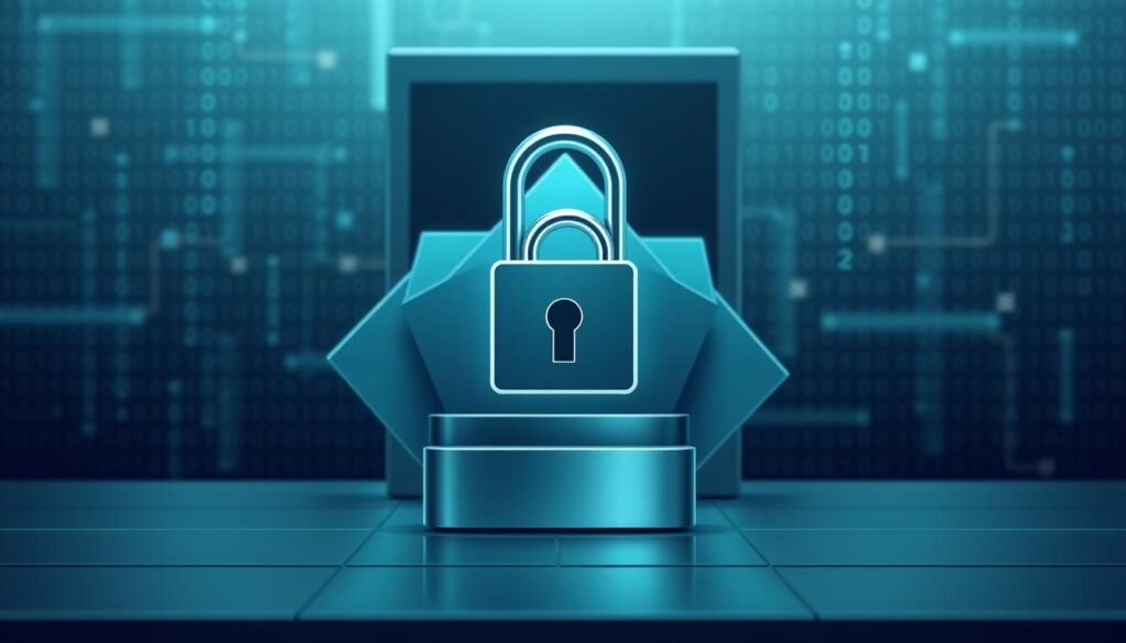A sleek, minimalist illustration depicting the core principles of data privacy standards. In the foreground, a stylized padlock icon hovers over a sleek, metallic data server, symbolizing the secure protection of sensitive information. The middle ground features a series of abstract geometric shapes in muted shades of blue and gray, representing the multifaceted layers of privacy protocols. In the background, a soft, blurred backdrop of binary code and data visualizations creates a sense of technological depth and complexity. The overall composition conveys a sense of professionalism, reliability, and the importance of robust data privacy measures.