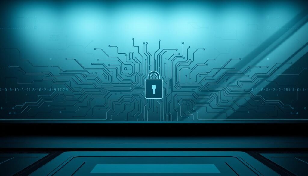 A sleek, modern design with a focus on security-conscious architecture. In the foreground, an abstract representation of a secure interface, with clean lines and geometric shapes. In the middle ground, a complex web of interconnected circuits and code, symbolizing the intricate systems that power secure digital experiences. The background features a muted palette of blues and grays, conveying a sense of technological sophistication and the importance of maintaining up-to-date security measures. Dramatic lighting from the side creates dramatic shadows, emphasizing the depth and complexity of the design. The overall mood is one of balance, efficiency, and the critical need for proactive security in the digital age.