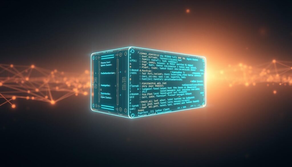 An open source code repository floats in a luminous, ethereal environment. The codebase is represented by a sleek, geometric structure of interlocking modules, bathed in a soft, diffuse lighting that accentuates its modular, interconnected nature. In the background, a subtle network of lines and nodes suggests the broader ecosystem of open source collaboration and transparency. The overall mood is one of clarity, openness, and technological elegance, reflecting the values of verified security and transparency embodied by open source software.