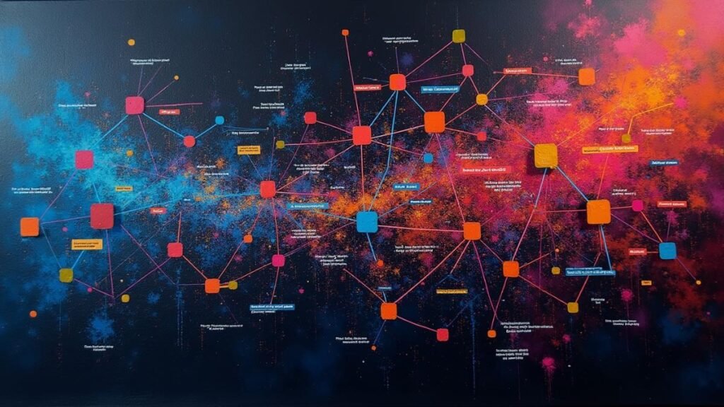 BloodHound-style AD attack-path graph with a highlighted route