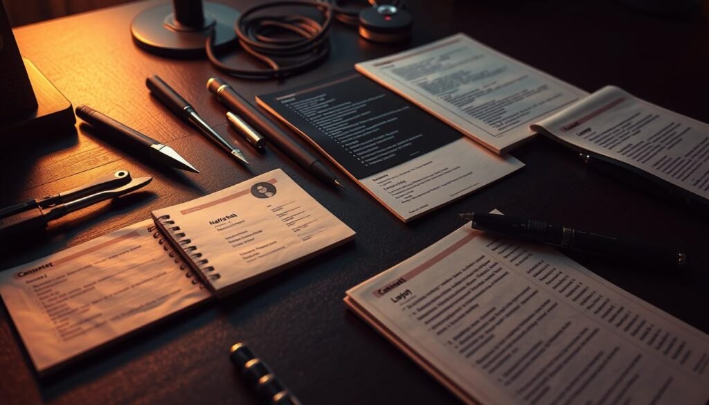 Detailed close-up of an array of Linux enumeration tools, including popular commands like `ps`, `top`, `netstat`, `lsof`, `find`, `grep`, and `ss`. The tools are arranged neatly on a dark, matte-finished desk, casting subtle shadows. The scene is illuminated by a warm, directional light source, highlighting the intricate details of the commands and their corresponding man pages. The overall mood is one of focused investigation, conveying the sense of an expert Linux administrator thoroughly examining their system for potential vulnerabilities. Detailed close-up of an array of Linux enumeration tools, including popular commands like `ps`, `top`, `netstat`, `lsof`, `find`, `grep`, and `ss`. The tools are arranged neatly on a dark, matte-finished desk, casting subtle shadows. The scene is illuminated by a warm, directional light source, highlighting the intricate details of the commands and their corresponding man pages. The overall mood is one of focused investigation, conveying the sense of an expert Linux administrator thoroughly examining their system for potential vulnerabilities.