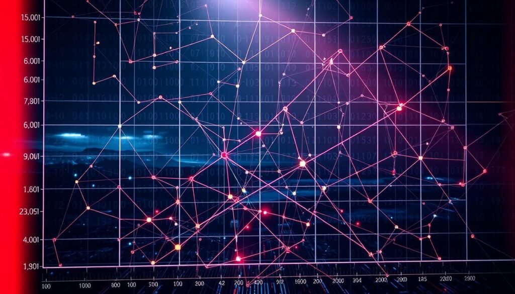 A complex matrix of interconnected nodes and lines, representing the mathematical concepts behind password strength. The foreground depicts a visually striking graph, with various shapes and colors denoting the variables of password length, uniqueness, and complexity. The middle ground features a subtle backdrop of binary code, hinting at the digital realm in which passwords exist. The background is a dimly lit, techno-inspired landscape, evoking a sense of depth and the multifaceted nature of password security. Dramatic lighting casts sharp shadows, emphasizing the geometric patterns and creating a sense of depth and dimensionality. The overall mood is one of sophistication, precision, and the inherent complexity of secure credential creation. A complex matrix of interconnected nodes and lines, representing the mathematical concepts behind password strength. The foreground depicts a visually striking graph, with various shapes and colors denoting the variables of password length, uniqueness, and complexity. The middle ground features a subtle backdrop of binary code, hinting at the digital realm in which passwords exist. The background is a dimly lit, techno-inspired landscape, evoking a sense of depth and the multifaceted nature of password security. Dramatic lighting casts sharp shadows, emphasizing the geometric patterns and creating a sense of depth and dimensionality. The overall mood is one of sophistication, precision, and the inherent complexity of secure credential creation.
