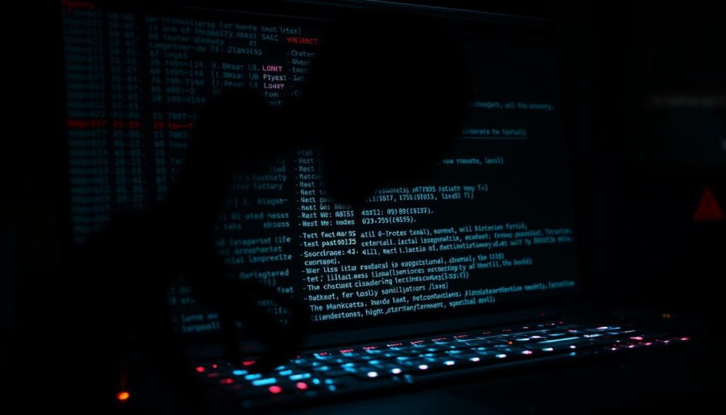 A dark, shadowy process emerges from the depths of a computer's memory, its tendrils reaching out to extract sensitive information. The lsass process, a core component of the Windows operating system, is the target of the notorious Mimikatz tool, exposing plaintext passwords hidden within its digital footprint. Harsh, dramatic lighting illuminates the intricate details of this malicious process, casting an ominous atmosphere that underscores the gravity of the security breach. The scene is captured through a high-resolution lens, showcasing the technical complexity and the potential for exploitation within this vulnerable system component.