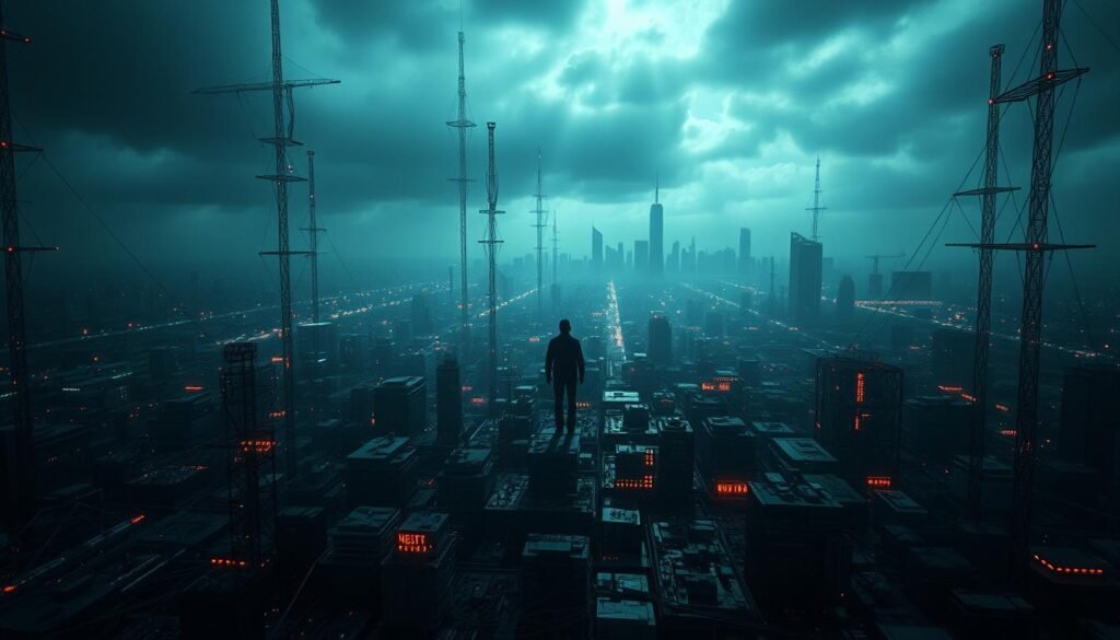 A vast digital landscape, ominous and foreboding, filled with breaches and vulnerabilities. In the foreground, a network of interconnected systems, their defenses crumbling under the relentless assault of cyber threats. Shadows loom in the middle ground, hinting at the unseen adversaries probing for weaknesses. In the distance, a skyline of corporate towers, their digital foundations shaken by the echoes of past attacks. The scene is bathed in an eerie, low-key lighting, casting an atmosphere of unease and urgency. Cinematic angles capture the scale and gravity of the threat, a stark reminder of the critical need for comprehensive security measures.
