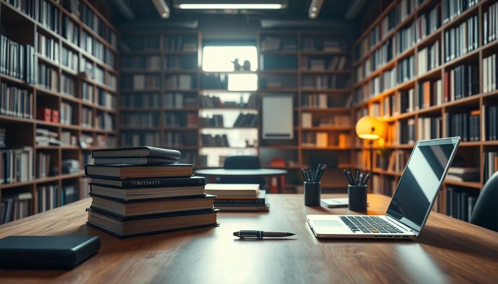 A serene, well-lit office setting with a large, wooden desk in the foreground. On the desk, a laptop, a stack of trustworthy-looking books, and a variety of office supplies, including a pen and a high-quality business card holder. In the background, floor-to-ceiling bookshelves line the walls, filled with more books and various organizational items. The lighting is soft and warm, creating a sense of professionalism and reliability. The overall atmosphere conveys a sense of trustworthiness, expertise, and a commitment to providing safe and reliable information.