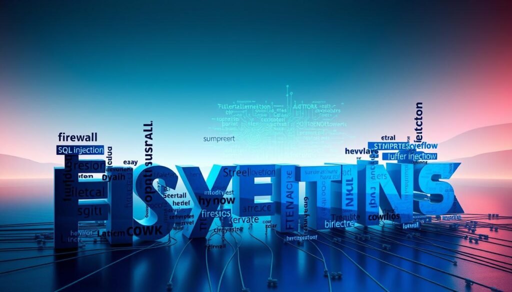 A vibrant collage of technology-centric keywords and terms, artfully arranged against a sleek, minimalist backdrop. In the foreground, an array of bold, geometric shapes in shades of silver, blue, and neon green, each emblazoned with words like "firewall," "SQL injection," and "buffer overflow." In the middle ground, a matrix of interconnected nodes and circuits, hinting at the complex underlying systems that power the digital world. The background is a soft, gradient-infused expanse, evoking the vast, ever-evolving landscape of technology. Lighting is crisp and directional, casting dramatic shadows and highlights to accentuate the interplay of form and content. The overall composition conveys a sense of depth, dynamism, and the endless possibilities inherent in the world of technology-driven wordlists. A vibrant collage of technology-centric keywords and terms, artfully arranged against a sleek, minimalist backdrop. In the foreground, an array of bold, geometric shapes in shades of silver, blue, and neon green, each emblazoned with words like "firewall," "SQL injection," and "buffer overflow." In the middle ground, a matrix of interconnected nodes and circuits, hinting at the complex underlying systems that power the digital world. The background is a soft, gradient-infused expanse, evoking the vast, ever-evolving landscape of technology. Lighting is crisp and directional, casting dramatic shadows and highlights to accentuate the interplay of form and content. The overall composition conveys a sense of depth, dynamism, and the endless possibilities inherent in the world of technology-driven wordlists.